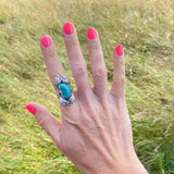 Navajo Royston Turquoise Ring Size 9
