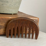RAM and Co. engraved Sandalwood Comb