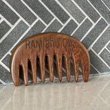 RAM and Co. engraved Sandalwood Comb