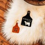 Branded Cattle Tag Key Chain