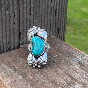 Navajo Royston Turquoise Ring Size 9