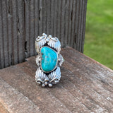 Navajo Royston Turquoise Ring Size 9