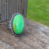 Navajo Green Kingman Ring Size 7