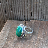 Navajo Malachite Ring Size 7.5