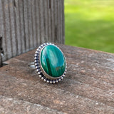 Navajo Malachite Ring Size 7.5
