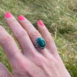 Navajo Malachite Ring Size 7.5
