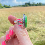 Navajo Green Kingman Ring Size 7