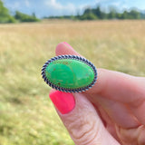 Navajo Green Kingman Ring Size 7