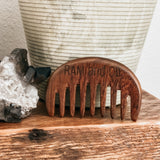 RAM and Co. engraved Sandalwood Comb
