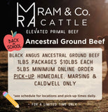 SPECIAL Ancestral Ground Beef 1lbs packages (5LBS MINIMUM)