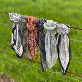 Olive Geometric Wild Rag