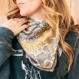 Mustard Paisley Wild Rag