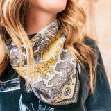 Mustard Paisley Wild Rag