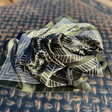 Olive Geometric Wild Rag